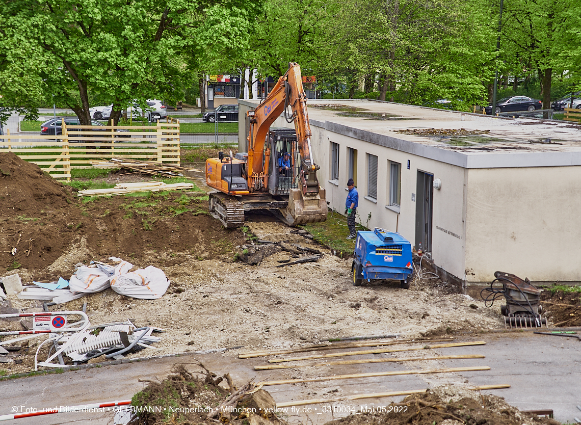 05.05.2022 - Baustelle am Haus für Kinder in Neuperlach